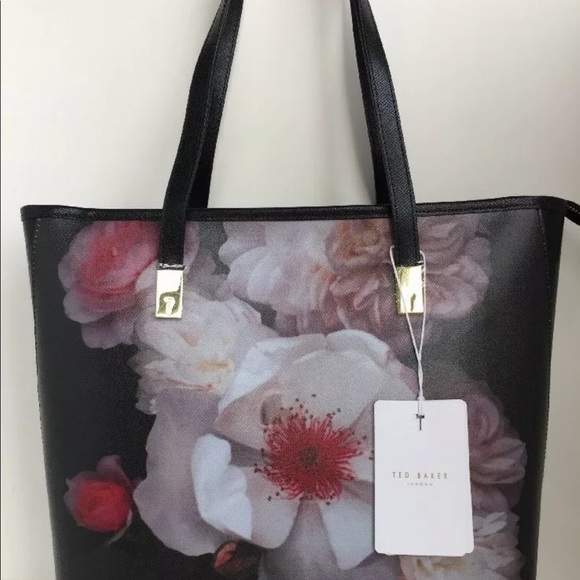 Ted Baker Chelsea Small Leather Tote Floral Design - Picture 4 of 7